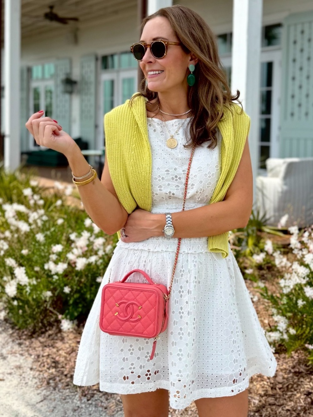 Hill House White Eyelet Nap Dress - Picture 2 of 3